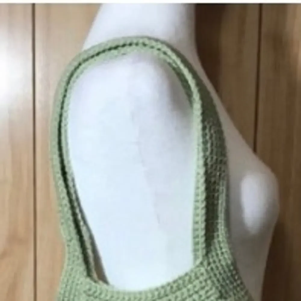 NWT Green Handmade Crocheted Market Mesh Bag by Dawny M
